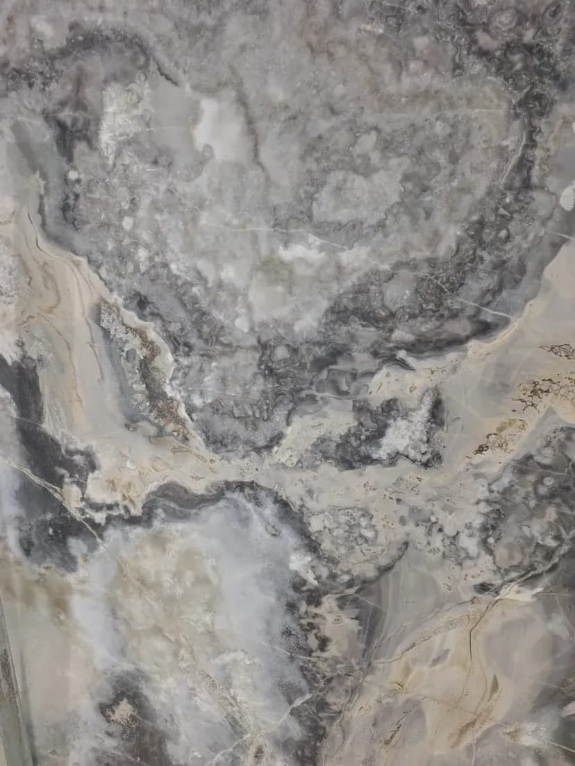 Grey white onyx